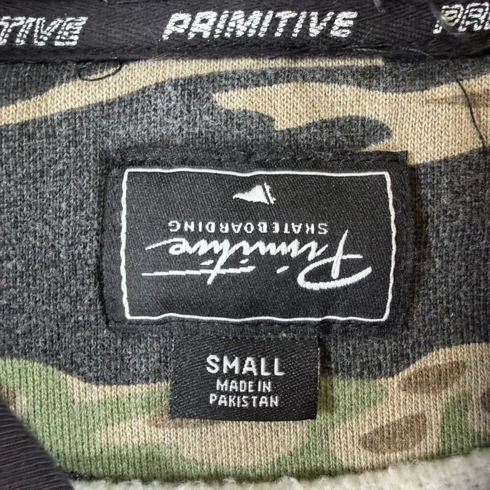 Primitive Skateboarding‎ Tiger Camo Hoodie Small Green Black Pullover Sweatshirt